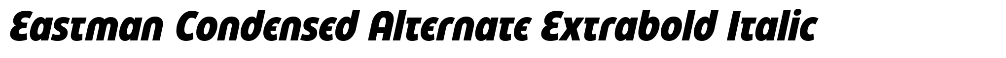 Eastman Condensed Alternate Extrabold Italic image